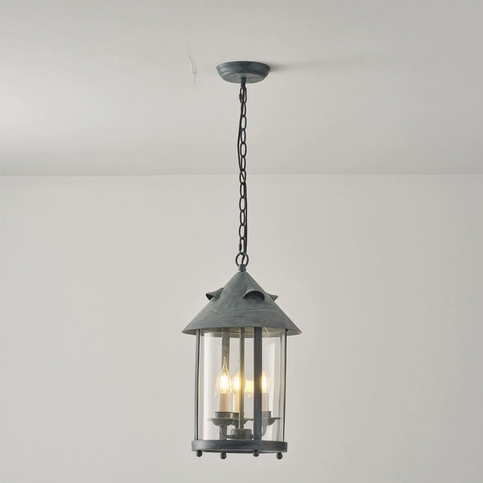 3-Light Rustic Iron Pendant Lighting with Adjustable Hanging Length