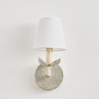 1-Light Industrial Silver Wall Sconces Lighting with Cloth Cover