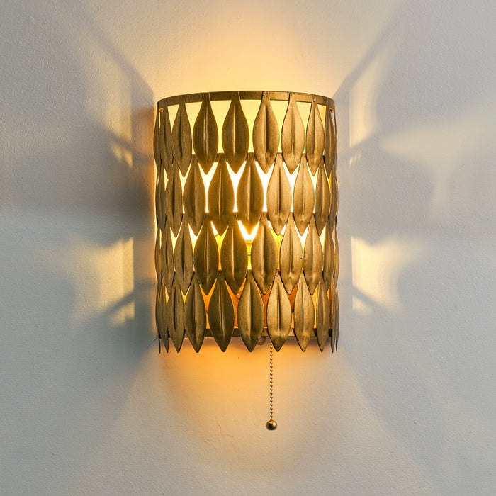 Vintage Gold Leaf Wall Sconce Lighting