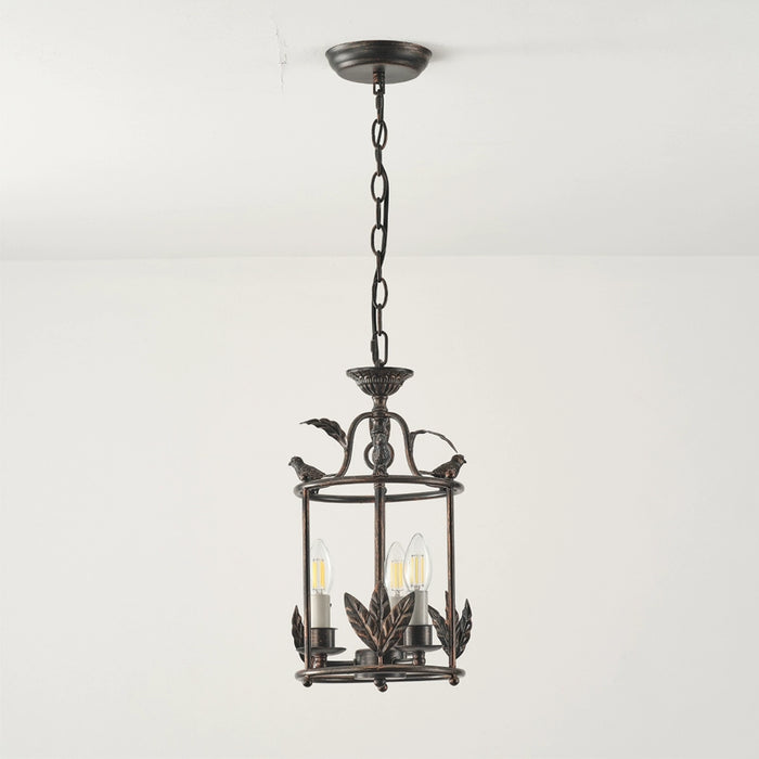 3-Light French Vintage Industrial Simple Chandelier in Living Room