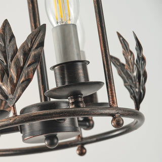 3-Light French Vintage Industrial Simple Chandelier in Living Room