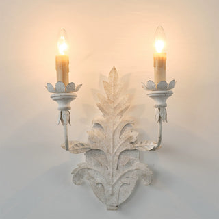 Rustic Leaf Candelabra Wall Sconces Lighting in Living Room, Dining Room, Entrance