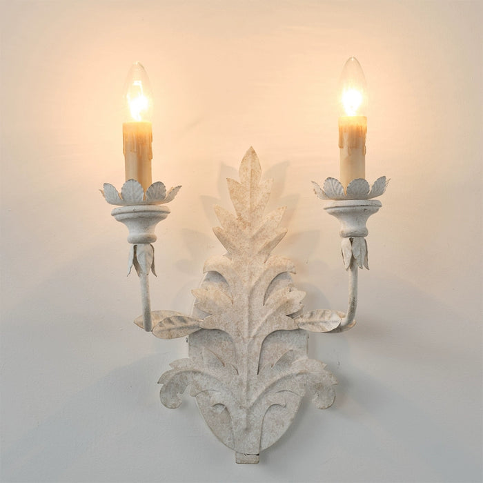 Rustic Leaf Candelabra Wall Sconces Lighting in Living Room, Dining Room, Entrance