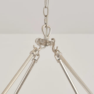 8-Light Vintage Industrial Chandelier in Living Room with Cloth Cover and Adjustable Hanging Length