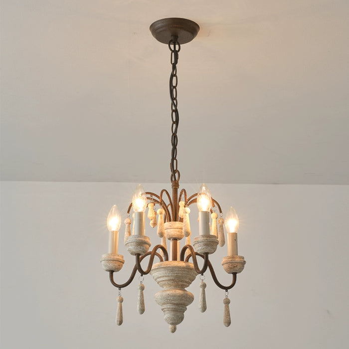 5-Light Traditional Pendant Lighting with Adjustable Hanging Length in Dining Room