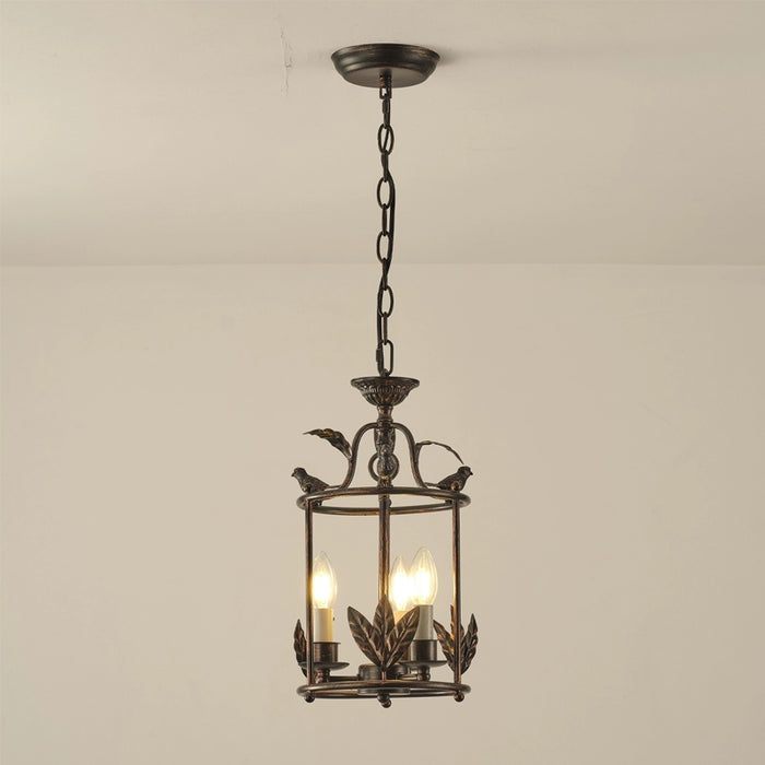 3-Light French Vintage Industrial Simple Chandelier in Living Room