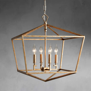 4-Light Industrial Simple Pendant Lighting with Adjustable Hanging Length