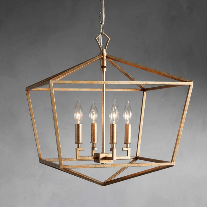 4-Light Industrial Simple Pendant Lighting with Adjustable Hanging Length