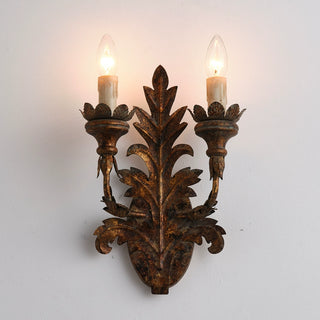 Rustic Leaf Candelabra Wall Sconces Lighting in Living Room, Dining Room, Entrance