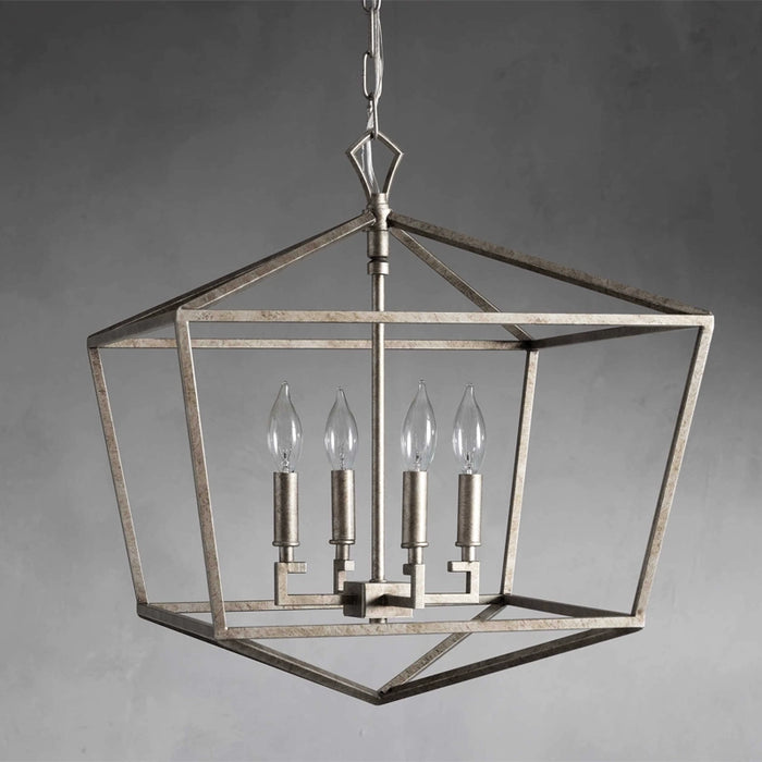 4-Light Industrial Simple Pendant Lighting with Adjustable Hanging Length