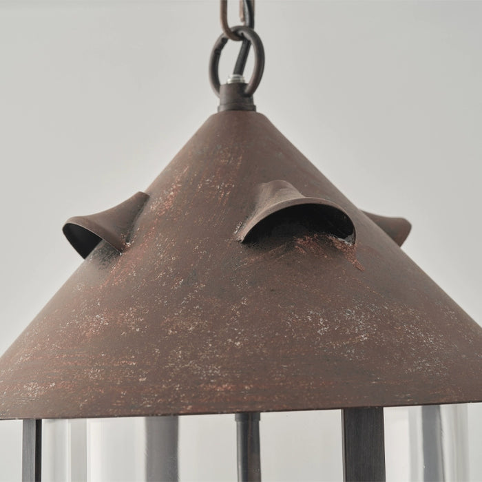 3-Light Rustic Iron Pendant Lighting with Adjustable Hanging Length