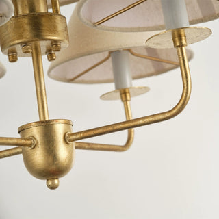 5-Light Modern Golden Pendant Lighting in Bedroom