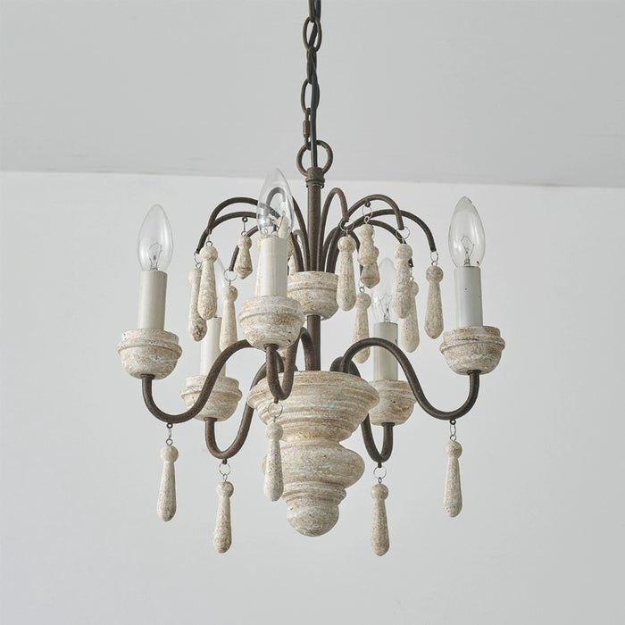 5-Light Traditional Pendant Lighting with Adjustable Hanging Length in Dining Room