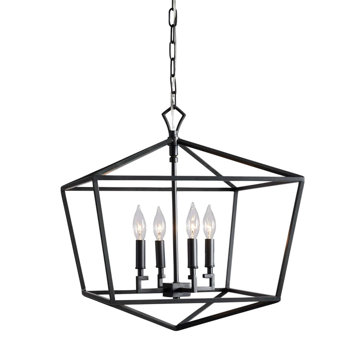 4-Light Industrial Simple Pendant Lighting with Adjustable Hanging Length