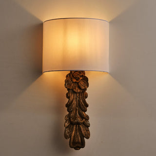 Baroque French Retro White Antique Gold Wall Sconces Lighting
