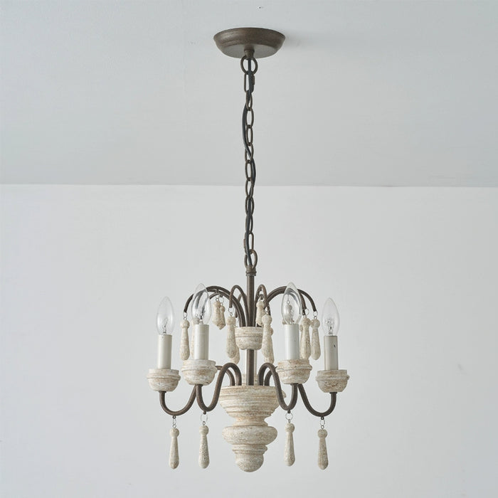 5-Light Traditional Pendant Lighting with Adjustable Hanging Length in Dining Room