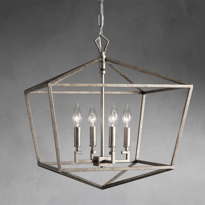 4-Light Industrial Simple Pendant Lighting with Adjustable Hanging Length