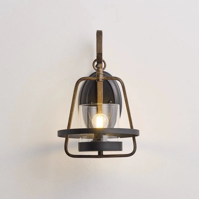 American Rustic Iron Single Head Wall Sconces Lighting in Entrance