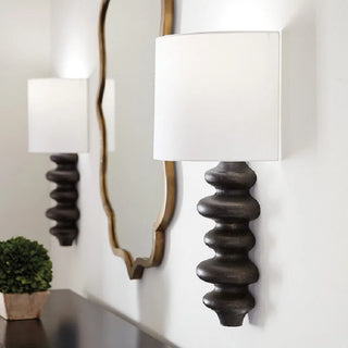 Solid Wood Spiral Wall Sconces Lighting with Shade Decorative for Study Room Living Room Corridor Bedside Light