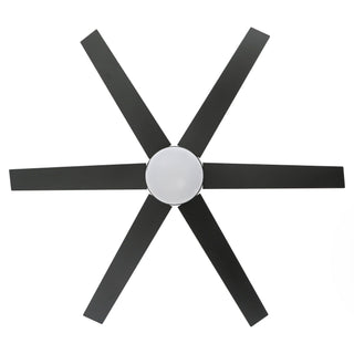 60" Volga DC Motor 6 Blades Hamptons Modern Downrod Mount Ceiling Fan with Remote Control