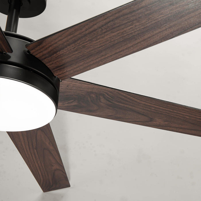 60" Volga DC Motor 6 Blades Modern Downrod Mount Ceiling Fan with Remote Control