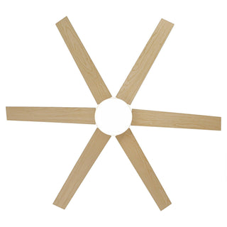 60" Volga DC Motor 6 Blades Hamptons Modern Downrod Mount Ceiling Fan with Remote Control