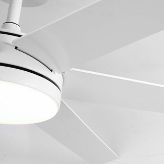 60" Volga DC Motor 6 Blades Hamptons Modern Downrod Mount Ceiling Fan with Remote Control