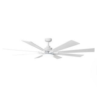 72 Inch Elbe Modern Downrod Mount Ceiling Fan with Light and Remote Control