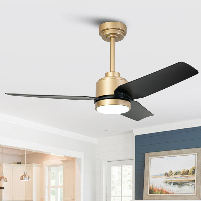 Vaczon 42 Inch 3-Blades Modern Ceiling Fan with Remote Control and LED Light