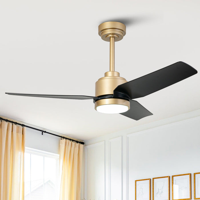 Vaczon 42 Inch 3-Blades Modern Ceiling Fan with Remote Control and LED Light