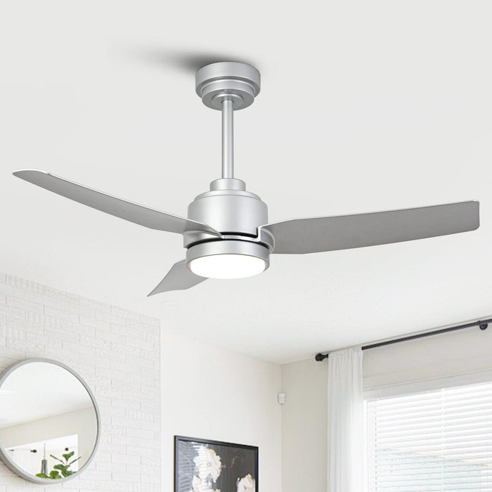 Vaczon 42 Inch 3-Blades Modern Ceiling Fan with Remote Control and LED Light
