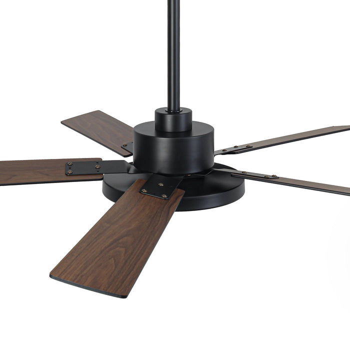 Vaczon 52 Inch 5 Blades DC Motor Modern Downrod Ceiling Fan with LED Light and Remote Control