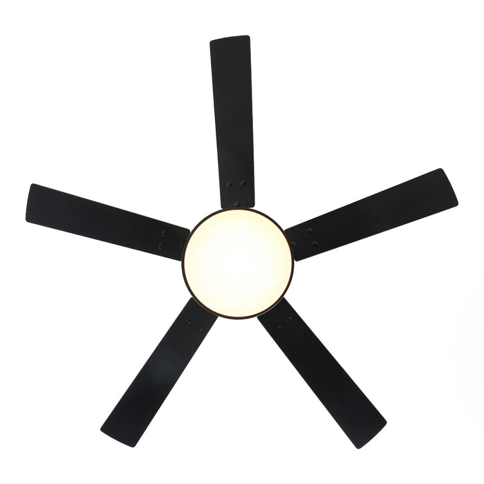 Vaczon 52 Inch 5 Blades DC Motor Modern Downrod Ceiling Fan with LED Light and Remote Control
