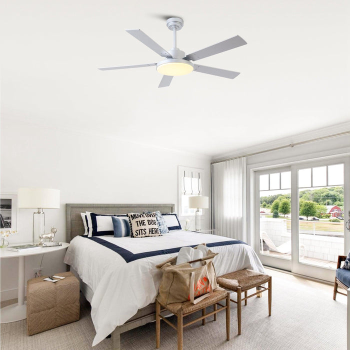 Vaczon 52 Inch Double-sided Blades Modern Ceiling Fan with Remote Control and LED Light