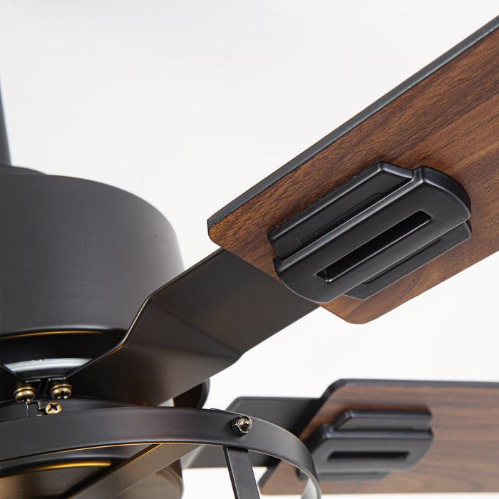 Vaczon 52 Inch DC Motor Industrial Downrod Ceiling Fan with Light and Remote Control