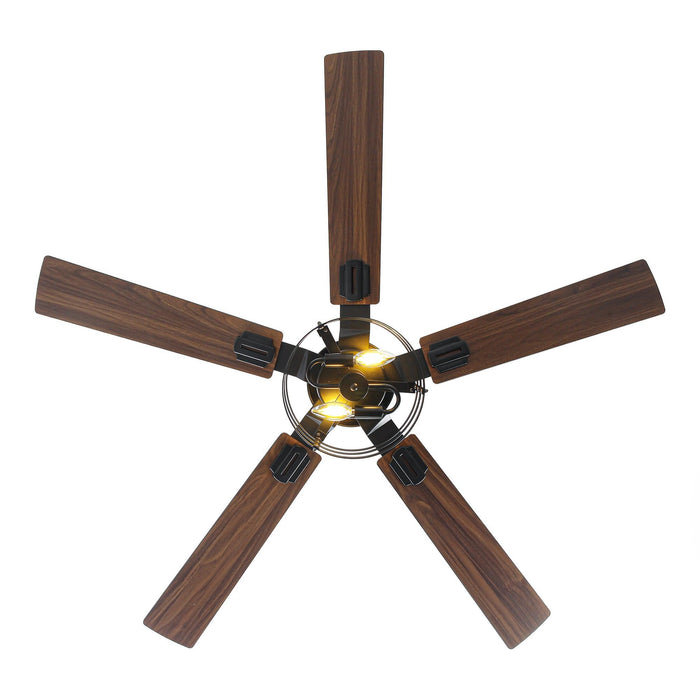 Vaczon Industrial 52 Inch 60 Inch Downrod Ceiling Fan with Light APP Remote Control