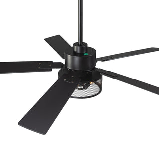 52 Inch Polly Double-sided Blades Downrod Mount Ceiling Fan with Light and APP & Remote Control