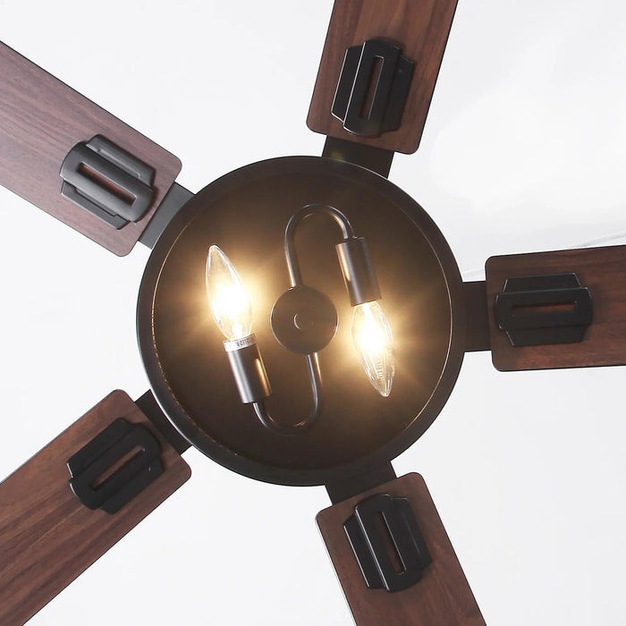 60 Inch Eden Black Ceiling Fan with Light and APP & Remote Control