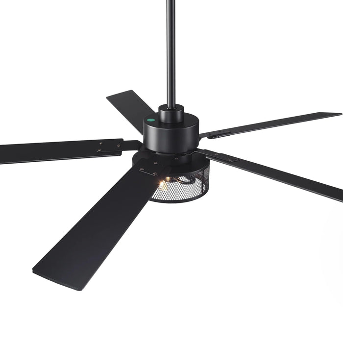 60 Inch Eden Black Ceiling Fan with Light and APP & Remote Control