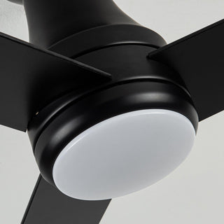 Vaczon 48" 3 Blades Hamptons Flush Mount Ceiling Fan with Lighting and Remote Control