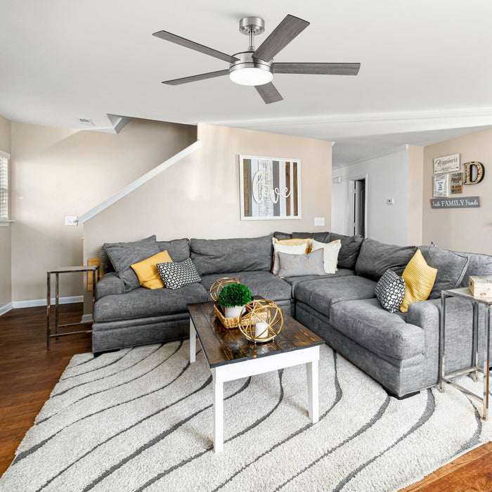 Vaczon 48 Inch Tracy Downrod Mount LED Ceiling Fan with APP & Remote Control