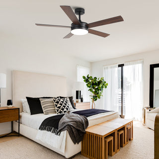 Vaczon 48 Inch Tracy Hamptons Downrod Mount LED Ceiling Fan with APP & Remote Control