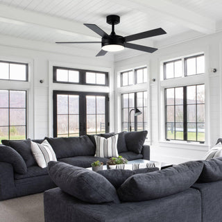 Vaczon 48" 5 Blades Hamptons Industrial DC Motor Ceiling Fan with LED Lighting and Remote Control