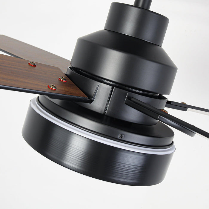 Vaczon 52" Down Mount Ceiling Fan with LED Light and Remote Control