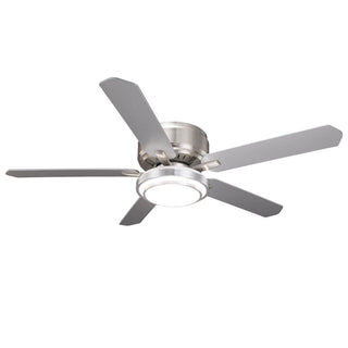 Vaczon 52 Inch Double-sided Blades Flush Mount LED Ceiling Fan with APP and Remote Control