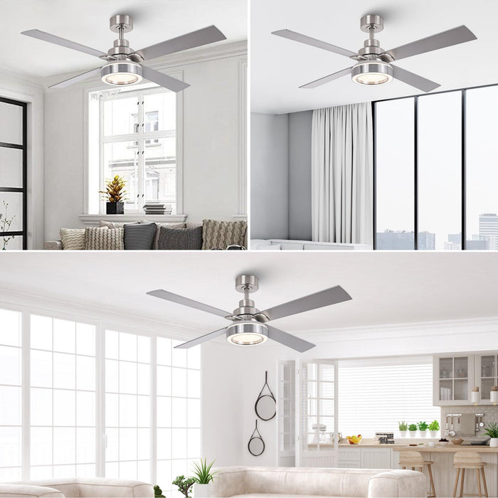 Vaczon 52" Down Mount Ceiling Fan with LED Light and Remote Control