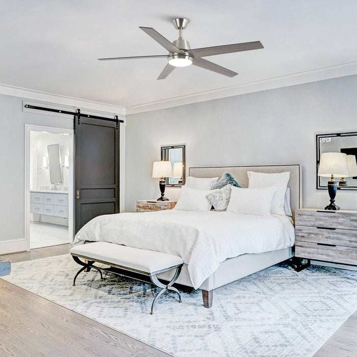 Vaczon Otis 52 Inch LED Downrod Mount Ceiling Fan with APP Remote Control