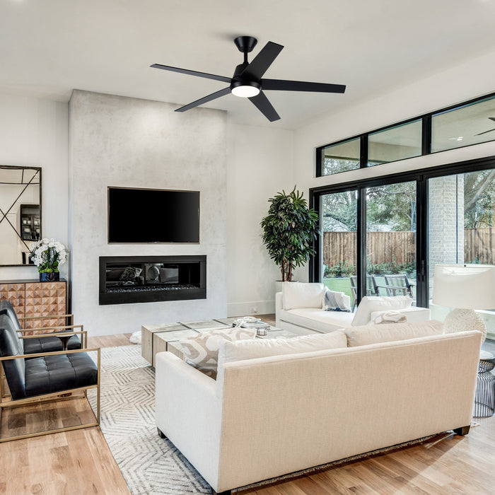 Vaczon Otis 52 Inch LED Downrod Mount Ceiling Fan with APP Remote Control