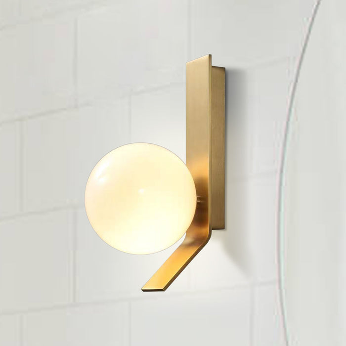 1-Light Modern Bathroom Golden Wall Lighting