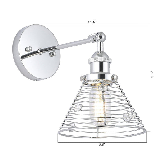 Modern Silver 1-Light Wall Sconce Light